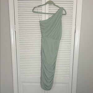 Love By Design One-Shoulder Mint Dress